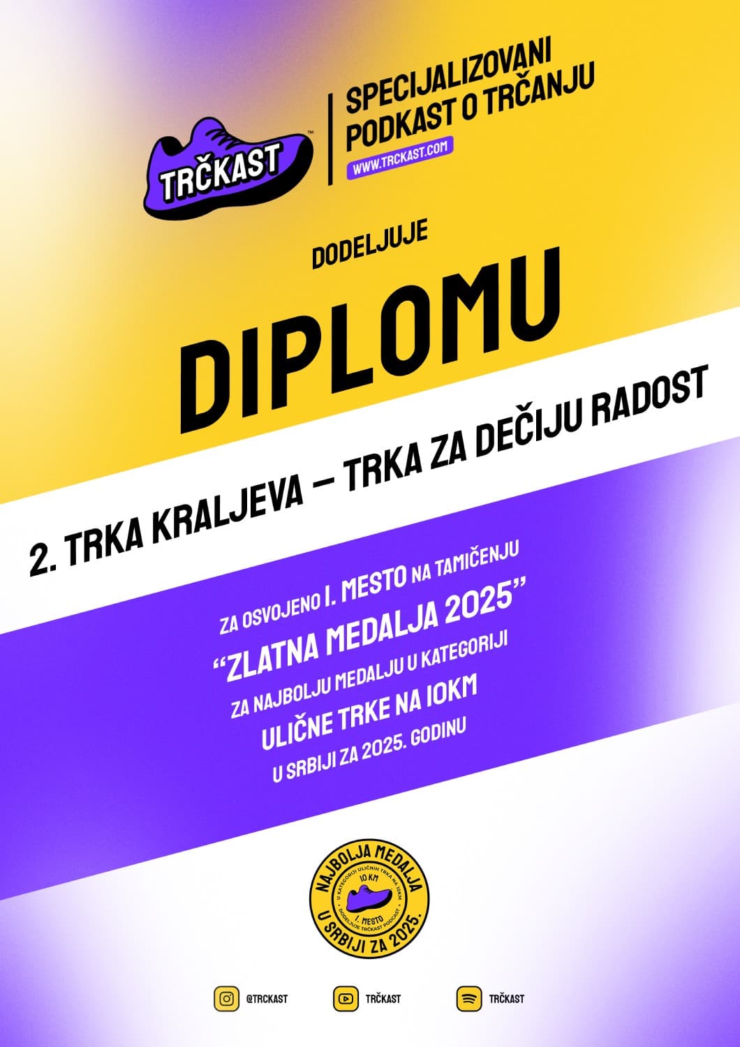 Diploma – 1. mesto apsolutna kategorija
